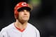 PITTSBURGH, PA - JUNE 18: Joey Votto #19 of the Cincinnati Reds looks on during the game against the Pittsburgh Pirates on June 18, 2014 at PNC Park in Pittsburgh, Pennsylvania. (Photo by Joe Sargent/Getty Images)