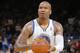 OAKLAND, CA - APRIL 4: Marreese Speights #5 of the Golden State Warriors attempts a free throw shot against the Sacramento Kings on April 4, 2014 at Oracle Arena in Oakland, California. NOTE TO USER: User expressly acknowledges and agrees that, by downloading and or using this photograph, user is consenting to the terms and conditions of Getty Images License Agreement. Mandatory Copyright Notice: Copyright 2014 NBAE (Photo by Rocky Widner/NBAE via Getty Images)