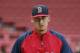 Boston Red Sox's Allen Craig leaves the batting cage before their baseball game against the New York Yankees at Fenway Park in Boston Friday, Aug. 1, 2014. (AP Photo/Winslow Townson)