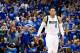 Apr 26, 2014; Dallas, TX, USA; Dallas Mavericks forward Shawn Marion (0) reacts during the game against the San Antonio Spurs in game three of the first round of the 2014 NBA Playoffs at American Airlines Center. Dallas won 109-108. Mandatory Credit: Kevin Jairaj-USA TODAY Sports