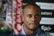 Manchester City's captain Vincent Kompany attends a pre-match press conference for the Barclays Asia Trophy in Hong Kong Tuesday, July 23, 2013. The matches will be held in Hong Kong July 24 and 27. (AP Photo/Kin Cheung)