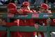 St. Louis Cardinals pitchers Lance Lynn, right, Shelby Miller, center, and Joe Kelly lean on the dugout railing during the ninth inning of a baseball game against the Pittsburgh Pirates in Pittsburgh Sunday, April 6, 2014. None of the three pitched in the 2-1 Pirates win. (AP Photo/Gene J. Puskar)