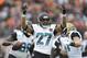 Jacksonville Jaguars cornerback Dwayne Gratz (27) runs onto the filed during an NFL football game against the Cleveland Browns Sunday, Dec. 1, 2013, in Cleveland. Jacksonville won 32-28. (AP Photo/David Richard)