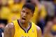 INDIANAPOLIS, IN - MAY 20: Paul George #24 of the Indiana Pacers reacts against the Miami Heat during Game Two of the Eastern Conference Finals of the 2014 NBA Playoffs at at Bankers Life Fieldhouse on May 20, 2014 in Indianapolis, Indiana. NOTE TO USER: User expressly acknowledges and agrees that, by downloading and or using this photograph, User is consenting to the terms and conditions of the Getty Images License Agreement. (Photo by Andy Lyons/Getty Images)