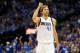 DALLAS, TX - MAY 02: Dirk Nowitzki #41 of the Dallas Mavericks reacts against the San Antonio Spurs in Game Six of the Western Conference Quarterfinals during the 2014 NBA Playoffs at American Airlines Center on May 2, 2014 in Dallas, Texas. NOTE TO USER: User expressly acknowledges and agrees that, by downloading and or using this photograph, User is consenting to the terms and conditions of the Getty Images License Agreement. (Photo by Ronald Martinez/Getty Images)