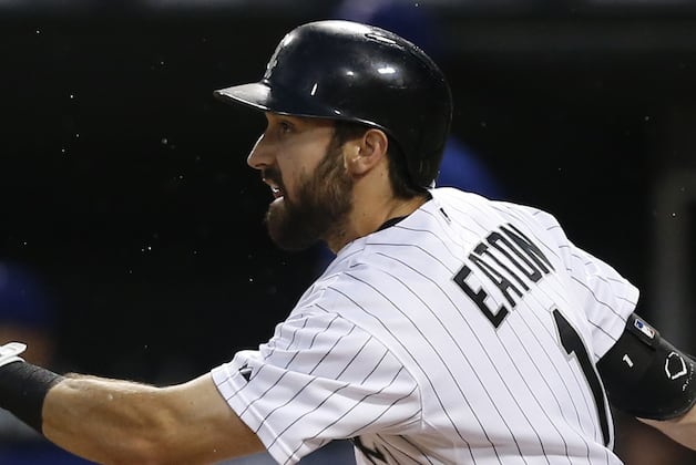 Eaton Crashes into Fence, Exits vs. Rangers