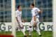 Fiorentina's Giuseppe Rossi celebrates with his German teammate Mario Gomez, right, after scoring, during a Serie A soccer match between Genoa and Fiorentina, at Genoa's Luigi Ferraris Stadium, Italy, Sunday, Sept 1, 2013. (AP Photo/Tano Pecoraro)