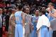 LOS ANGELES, CA - APRIL 15: Head coach Brian Shaw of the Denver Nuggets is seen in the huddle against the Los Angeles Clippers at Staples Center on April 15, 2014 in Los Angeles, California. NOTE TO USER: User expressly acknowledges and agrees that, by downloading and/or using this Photograph, user is consenting to the terms and conditions of the Getty Images License Agreement. Mandatory Copyright Notice: Copyright 2014 NBAE (Photo by Andrew D. Bernstein/NBAE via Getty Images)
