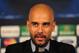 LONDON, ENGLAND - FEBRUARY 18: FC Bayern Muenchen coach Pep Guardiola talks to the media during a press conference at the Landmark Hotel on February 18, 2014 in London, England. (Photo by Shaun Botterill/Getty Images)