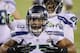 Seattle Seahawks outside linebacker Malcolm Smith (53) reacts after running back an interception for a touchdown against the Denver Broncos during the first half of the NFL Super Bowl XLVIII football game, Sunday, Feb. 2, 2014, in East Rutherford, N.J. (AP Photo/Chris O'Meara)