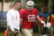 Urban Meyer and left tackle Taylor Decker are wrapping up Ohio State's first week of fall camp.
