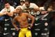 Jul 6, 2013; Las Vegas, NV, USA; Anderson Silva (yellow shorts) is introduced for his Middleweight Chamionship Bout at the MGM Grand Garden Arena. Chris Weidman defeated Anderson in a TKO in the second round. Mandatory Credit: Jayne Kamin-Oncea-USA TODAY Sports