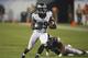 Philadelphia Eagles running back Matthew Tucker (39) rushes in the first half of an NFL preseason football game against the Chicago Bears Friday, Aug. 8, 2014, in Chicago. (AP Photo/Charles Rex Arbogast)