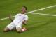 Chile's Eduardo Vargas celebrates scoring the opening goal during the group B World Cup soccer match between Spain and Chile at the Maracana Stadium in Rio de Janeiro, Brazil, Wednesday, June 18, 2014. (AP Photo/Christophe Ena)