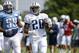 Tennessee Titans running back Bishop Sankey (20) runs the ball during NFL football training camp Tuesday, July 29, 2014, in Nashville, Tenn. (AP Photo/Mark Humphrey)