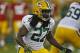 Green Bay Packers running back Eddie Lacy takes part in the Family Night practice of NFL football training camp Saturday, Aug. 2, 2014, in Green Bay, Wis. (AP Photo/Matt Ludtke)