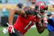 Aug 8, 2014; Jacksonville, FL, USA; Tampa Bay Buccaneers wide receiver Mike Evans (13) warms up prior to the preseason game against the Jacksonville Jaguars at EverBank Field. Mandatory Credit: Melina Vastola-USA TODAY Sports