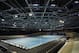 Workers put finishing touches on the temporary pool for the swimming events, built in the center of the cycling track of the velodrome arena in Berlin, Germany, Monday, Aug. 11, 2014. The European Swimming Championships 2014 take place in the German capital Berlin from Aug. 13 until Aug. 24, 2014. (AP Photo/Michael Sohn)