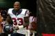 Aug 9, 2014; Glendale, AZ, USA; Houston Texans running back Andre Brown (33) against the Arizona Cardinals during a preseason game at University of Phoenix Stadium. Mandatory Credit: Mark J. Rebilas-USA TODAY Sports