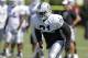 Oakland Raiders running back Maurice Jones-Drew during their NFL football training camp Sunday, July 27, 2014, in Napa, Calif. (AP Photo/Eric Risberg)