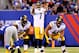 EAST RUTHERFORD, NJ - AUGUST 09: Quarterback Ben Roethlisberger #7 of the Pittsburgh Steelers calls a play against the New York Giants during a preseason game at MetLife Stadium on August 9, 2014 in East Rutherford, New Jersey. (Photo by Elsa/Getty Images)