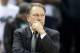 Mar 6, 2014; East Lansing, MI, USA; Michigan State Spartans head coach Tom Izzo reacts to a play during the 2nd half of a game at Jack Breslin Student Events Center. MSU won 86-76. Mandatory Credit: Mike Carter-USA TODAY Sports