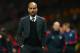 MANCHESTER, ENGLAND - APRIL 01: Pep Guardiola head coach of Bayern Muenchen at the end of match during the UEFA Champions League Quarter Final first leg match between Manchester United and FC Bayern Muenchen at Old Trafford on April 1, 2014 in Manchester, England. (Photo by Alex Livesey/Getty Images)