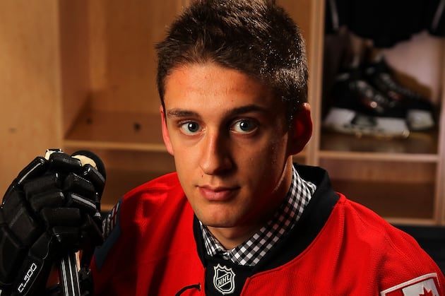 Flames Prospect Klimchuk 'Fitting In' on a Line with Reinhart, McDavid