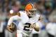 DETROIT, MI - AUGUST 09: Johnny Manziel #2 of the Cleveland Browns runs for a 16 yard gain during the third quarter the preseason game against the Detroit Lions at Ford Field on August 9, 2014 in Detroit, Michigan. The Lions defeated the Browns 13-12 in a preseason game. (Photo by Leon Halip/Getty Images)