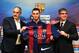 BARCELONA, SPAIN - AUGUST 10: (L-R) FC Barcelona Sport Director Andoni Zubizarreta, Thomas Vermaelen and FC Barcelona Vice-President Jordi Mestre as Thomas Vermaelen is unveiled as a new player for FC Barcelona at the Camp Nou stadium on August 10, 2014 in Barcelona, Spain. (Photo by David Ramos/Getty Images)