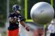 Jul 25, 2014; Chicago, IL, USA; Chicago Bears running back Matt Forte goes through a drill during training camp at Olivet Nazarene University. Mandatory Credit: Jerry Lai-USA TODAY Sports