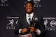 NEW YORK, NY - DECEMBER 14: Jameis Winston, quarterback of the Florida State Seminoles, poses with the trophy during a press conference after the 2013 Heisman Trophy Presentation at the Marriott Marquis on December 14, 2013 in New York City. (Photo by Jeff Zelevansky/Getty Images)
