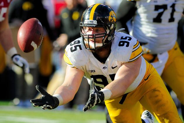 Ott Brings Farm Kid Toughness and Strength to Iowa's DL