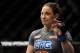 Feb 22, 2014; Las Vegas, NV, USA; Sara McMann waves to fans after being defeated in the first round of a women's bantamweight championship bout to Ronda Rousey during the main event of UFC 170 at Mandalay Bay. Mandatory Credit: Stephen R. Sylvanie-USA TODAY Sports