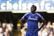 Chelsea's Samuel Eto'o reacts to a decision by the referee Mike Dean, during an English Premier League soccer match against Sunderland at the Stamford Bridge ground in London, Saturday, April 19, 2014. Sunderland won the match 2-1.(AP Photo/Lefteris Pitarakis)