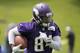 Minnesota Vikings wide receiver Cordarrelle Patterson carries the ball during an NFL mini camp in Eden Prairie, Minn., Tuesday, June 17, 2014. (AP Photo/Ann Heisenfelt)