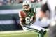 Sep 22, 2013; East Rutherford, NJ, USA; New York Jets wide receiver Stephen Hill (84) catches a pass against the Buffalo Bills at MetLife Stadium. Mandatory Credit: Robert Deutsch-USA TODAY Sports