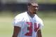 TAMPA, FL - MAY 16: Running Back Charles Sims #34 of the Tampa Bay Buccaneers works out during the first day of rookie minicamp on May 16, 2014 at One Buc Place in Tampa, Florida. (Photo by Brian Blanco/Getty Images)