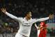 Real Madrid’s Cristiano Ronaldo celebrates after scoring the second goal during the UEFA Super Cup soccer match between Read Madrid and Sevilla at Cardiff City Stadium in Wales Tuesday, Aug. 12, 2014. (AP Photo/Kirsty Wigglesworth)