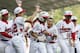WILLIAMSPORT, PA - AUGUST 25: Shunpei Takagi #7 of the Tokyo, Japan team (C) celebrates after hitting a solo home run against the West team from Chula Vista, Ca during the Little League World Series Championship game on August 25, 2013 in Williamsport, Pennsylvania. (Photo by Rob Carr/Getty Images)