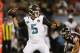 Jacksonville Jaguars quarterback Blake Bortles (5) passes against the Chicago Bears during the first half of an NFL preseason football game in Chicago, Thursday, Aug. 14, 2014. (AP Photo/Andrew Nelles)