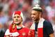 LONDON, ENGLAND - MAY 17: Jack Wilshere (L) and Alex Oxlade-Chamberlain of Arsenal celebrate victory with the trophy after the FA Cup with Budweiser Final match between Arsenal and Hull City at Wembley Stadium on May 17, 2014 in London, England. (Photo by Shaun Botterill/Getty Images)