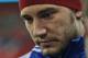 Denmark's Nicklas Bendtner talks to members of the media during a training session at Wembley Stadium in London, Monday, March 3, 2014. Denmark will play against England in an international friendly on Wednesday March 5. (AP Photo/Lefteris Pitarakis)