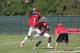 Wide receiver Johnnie Dixon (1) makes a play in fall camp.