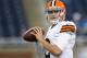 DETROIT, MI - AUGUST 09: Johnny Manziel #2 of the Cleveland Browns warms up prior to the start of the preseason game against the Detroit Lions at Ford Field on August 9, 2014 in Detroit, Michigan. The Lions defeated the Browns 13-12 in a preseason game. (Photo by Leon Halip/Getty Images)