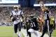 New England Patriots wide receiver Kenbrell Thompkins (85) scores a touchdown in front of Philadelphia Eagles defensive back Curtis Marsh (31) in the first quarter of an NFL football game Friday, Aug. 15, 2014, in Foxborough, Mass. (AP Photo/Charles Krupa)