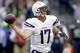 San Diego Chargers quarterback Philip Rivers passes in the first half of a preseason NFL football game against the Seattle Seahawks, Friday, Aug. 15, 2014, in Seattle. (AP Photo/Stephen Brashear)