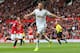 MANCHESTER, ENGLAND - AUGUST 16: Gylfi Sigurdsson of Swansea City celebrates scoring his team's second goal during the Barclays Premier League match between Manchester United and Swansea City at Old Trafford on August 16, 2014 in Manchester, England. (Photo by Alex Livesey/Getty Images)