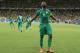Ivory Coast's Didier Drogba (11) celebrates after Wilfried Bony scored his side's first goal against Greece's goalkeeper Panagiotis Glykos during the group C World Cup soccer match between Greece and Ivory Coast at the Arena Castelao in Fortaleza, Brazil, Tuesday, June 24, 2014. (AP Photo/Bernat Armangue)