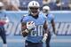 Tennessee Titans running back Bishop Sankey (20) warms up before a preseason NFL football game against the Green Bay Packers Saturday, Aug. 9, 2014, in Nashville, Tenn. (AP Photo/Mark Zaleski)